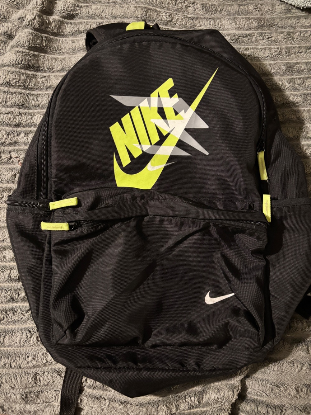 Nike Black and Neon Yellow Men's/kids Backpack